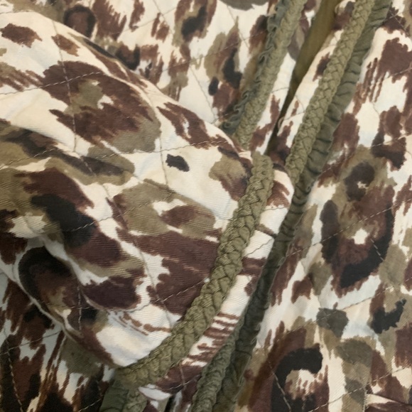 J Crew camo olive green patterned quilted blazer - Picture 4 of 6